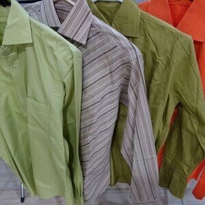 Four Beautiful Small Size Shirts:  Green, Orange, Multi-Color